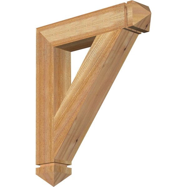 Ekena Millwork Traditional Arts & Crafts Rough Sawn Bracket, Western Red Cedar, 4"W x 22"D x 26"H BKT04X22X26TRA03RWR - main